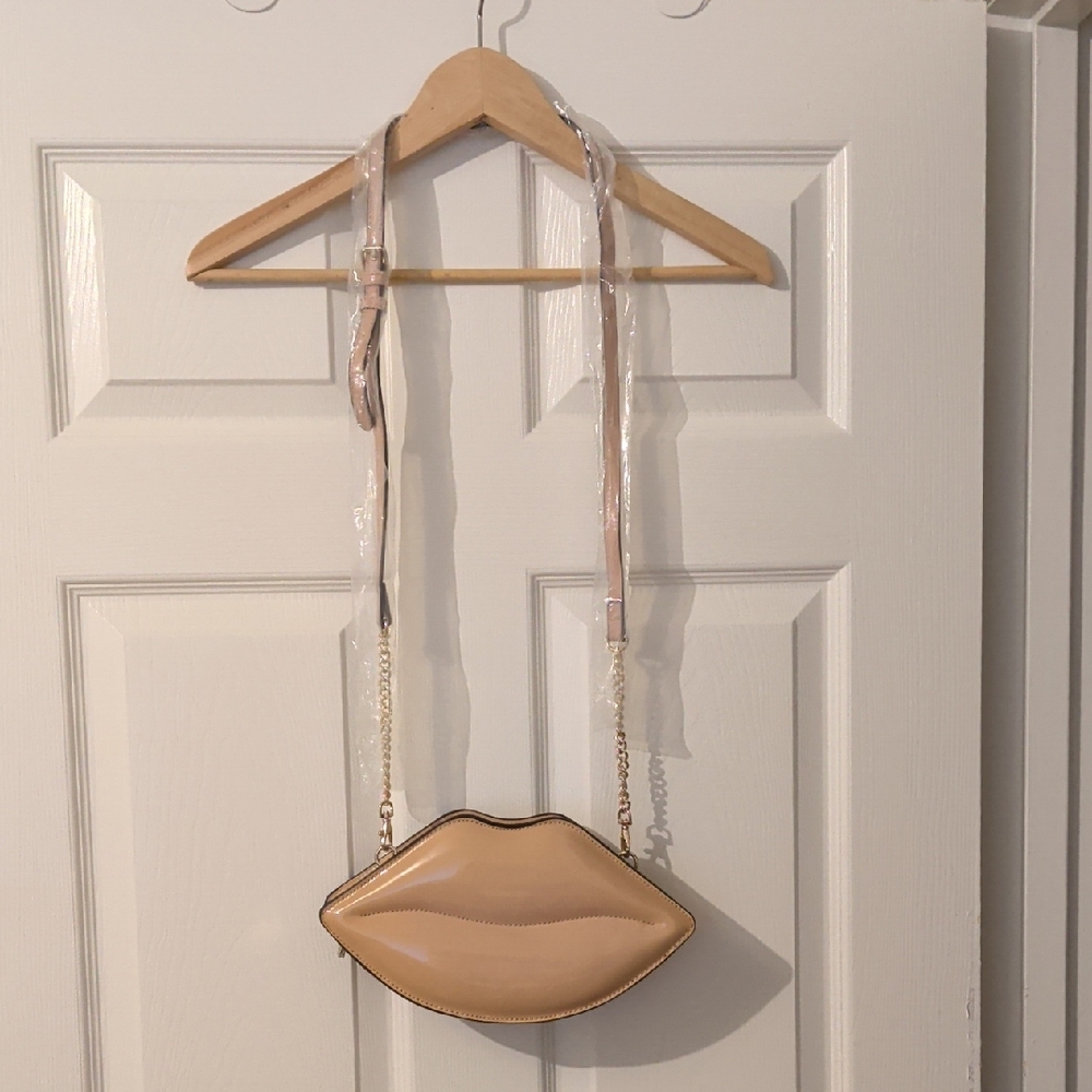 Aldo Nude Lip-Shaped Crossbody Bag